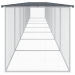 vidaXL Coteț pui cu acoperiș, antracit, 803x98x90 cm, oțel galvanizat vidaXL Coteț pui cu acoperiș, antracit, 803x98x90 cm, oțel galvanizat
