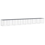 vidaXL Coteț pui cu acoperiș, antracit, 803x98x90 cm, oțel galvanizat vidaXL Coteț pui cu acoperiș, antracit, 803x98x90 cm, oțel galvanizat