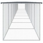 vidaXL Coteț pui cu acoperiș, antracit, 1003x98x90 cm, oțel galvanizat vidaXL Coteț pui cu acoperiș, antracit, 1003x98x90 cm, oțel galvanizat