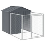 vidaXL Cușcă câine cu acoperiș antracit 117x813x123 cm oțel galvanizat