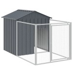 vidaXL Cușcă câine cu acoperiș antracit 117x1017x123cm oțel galvanizat