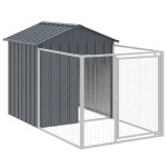 vidaXL Cușcă câine cu acoperiș antracit 117x1221x123cm oțel galvanizat