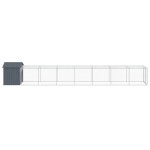 vidaXL Coteț de pui cu incintă antracit 117x813x123 cm oțel galvanizat vidaXL Coteț de pui cu incintă antracit 117x813x123 cm oțel galvanizat