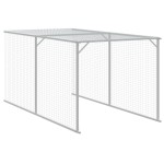 vidaXL Coteț pui cu incintă gri deschis 117x609x123 cm oțel galvanizat vidaXL Coteț pui cu incintă gri deschis 117x609x123 cm oțel galvanizat