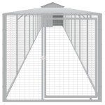 vidaXL Coteț pui cu incintă gri deschis 117x1017x123cm oțel galvanizat vidaXL Coteț pui cu incintă gri deschis 117x1017x123cm oțel galvanizat