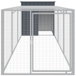 vidaXL Coteț de pui cu incintă antracit 110x405x110 cm oțel galvanizat vidaXL Coteț de pui cu incintă antracit 110x405x110 cm oțel galvanizat
