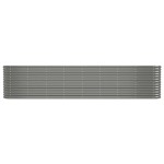 vidaXL Strat înălțat grădină gri 332x40x68cm oțel galvanizat