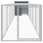 vidaXL Coteț de pui cu incintă antracit 110x609x110 cm oțel galvanizat