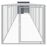 vidaXL Coteț de pui cu incintă antracit 110x813x110 cm oțel galvanizat vidaXL Coteț de pui cu incintă antracit 110x813x110 cm oțel galvanizat