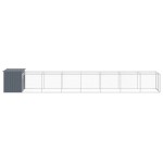 vidaXL Coteț de pui cu incintă antracit 110x813x110 cm oțel galvanizat vidaXL Coteț de pui cu incintă antracit 110x813x110 cm oțel galvanizat