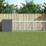 vidaXL Coteț de pui cu incintă antracit 110x1017x110cm oțel galvanizat vidaXL Coteț de pui cu incintă antracit 110x1017x110cm oțel galvanizat