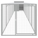 vidaXL Coteț pui cu incintă gri deschis 110x813x110 cm oțel galvanizat vidaXL Coteț pui cu incintă gri deschis 110x813x110 cm oțel galvanizat
