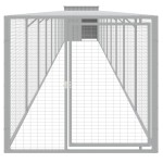 vidaXL Coteț pui cu incintă gri deschis 110x1017x110cm oțel galvanizat vidaXL Coteț pui cu incintă gri deschis 110x1017x110cm oțel galvanizat