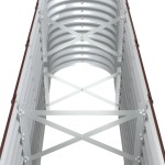 vidaXL Strat înălțat grădină 332x40x68 cm oțel galvanizat