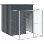 vidaXL Cușcă câine cu țarc antracit 165x659x181 cm oțel galvanizat