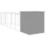 vidaXL Cușcă de câine & țarc gri deschis 165x659x181cm oțel galvanizat vidaXL Cușcă de câine & țarc gri deschis 165x659x181cm oțel galvanizat
