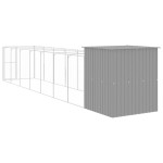 vidaXL Cușcă de câine & țarc gri deschis 165x863x181cm oțel galvanizat