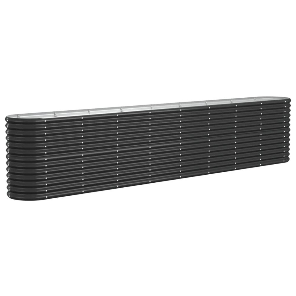 vidaXL Strat înălțat grădină 332x40x68 cm oțel galvanizat