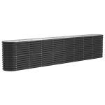 vidaXL Strat înălțat grădină 332x40x68 cm oțel galvanizat