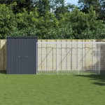 vidaXL Coteț de pui cu incintă antracit 165x659x181 cm oțel galvanizat vidaXL Coteț de pui cu incintă antracit 165x659x181 cm oțel galvanizat