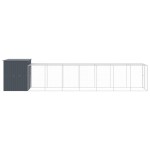 vidaXL Coteț de pui cu incintă antracit 165x863x181 cm oțel galvanizat vidaXL Coteț de pui cu incintă antracit 165x863x181 cm oțel galvanizat