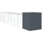vidaXL Coteț de pui cu incintă antracit 165x863x181 cm oțel galvanizat vidaXL Coteț de pui cu incintă antracit 165x863x181 cm oțel galvanizat
