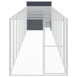 vidaXL Coteț de pui cu incintă antracit 165x1067x181cm oțel galvanizat