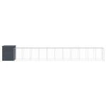 vidaXL Coteț de pui cu incintă antracit 165x1271x181cm oțel galvanizat vidaXL Coteț de pui cu incintă antracit 165x1271x181cm oțel galvanizat