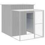 vidaXL Coteț pui cu incintă gri deschis 165x455x181 cm oțel galvanizat vidaXL Coteț pui cu incintă gri deschis 165x455x181 cm oțel galvanizat