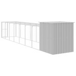 vidaXL Coteț pui cu incintă gri deschis 165x863x181 cm oțel galvanizat