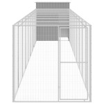 vidaXL Coteț pui cu incintă gri deschis 165x1067x181cm oțel galvanizat vidaXL Coteț pui cu incintă gri deschis 165x1067x181cm oțel galvanizat