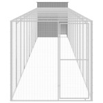 vidaXL Coteț pui cu incintă gri deschis 165x1271x181cm oțel galvanizat vidaXL Coteț pui cu incintă gri deschis 165x1271x181cm oțel galvanizat