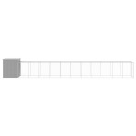 vidaXL Coteț pui cu incintă gri deschis 165x1271x181cm oțel galvanizat vidaXL Coteț pui cu incintă gri deschis 165x1271x181cm oțel galvanizat