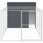vidaXL Cușcă de câine cu țarc antracit 214x457x181 cm oțel galvanizat vidaXL Cușcă de câine cu țarc antracit 214x457x181 cm oțel galvanizat