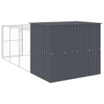 vidaXL Cușcă de câine cu țarc antracit 214x457x181 cm oțel galvanizat vidaXL Cușcă de câine cu țarc antracit 214x457x181 cm oțel galvanizat