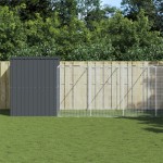 vidaXL Cușcă de câine cu țarc antracit 214x661x181 cm oțel galvanizat vidaXL Cușcă de câine cu țarc antracit 214x661x181 cm oțel galvanizat