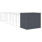 vidaXL Cușcă de câine cu țarc antracit 214x865x181 cm oțel galvanizat vidaXL Cușcă de câine cu țarc antracit 214x865x181 cm oțel galvanizat