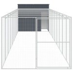 vidaXL Cușcă de câine cu țarc antracit 214x1069x181 cm oțel galvanizat vidaXL Cușcă de câine cu țarc antracit 214x1069x181 cm oțel galvanizat