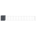 vidaXL Cușcă câine cu țarc antracit 214x1273x181 cm oțel galvanizat vidaXL Cușcă câine cu țarc antracit 214x1273x181 cm oțel galvanizat