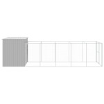 vidaXL Cușcă de câine & țarc gri deschis 214x661x181cm oțel galvanizat vidaXL Cușcă de câine & țarc gri deschis 214x661x181cm oțel galvanizat