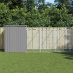 vidaXL Cușcă de câine & țarc gri deschis 214x865x181cm oțel galvanizat vidaXL Cușcă de câine & țarc gri deschis 214x865x181cm oțel galvanizat