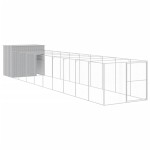 vidaXL Cușcă câine & țarc gri deschis 214x1069x181 cm oțel galvanizat vidaXL Cușcă câine & țarc gri deschis 214x1069x181 cm oțel galvanizat
