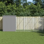 vidaXL Cușcă câine & țarc gri deschis 214x1069x181 cm oțel galvanizat vidaXL Cușcă câine & țarc gri deschis 214x1069x181 cm oțel galvanizat