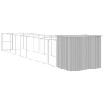 vidaXL Cușcă câine & țarc gri deschis 214x1069x181 cm oțel galvanizat vidaXL Cușcă câine & țarc gri deschis 214x1069x181 cm oțel galvanizat