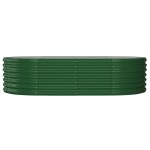 vidaXL Strat înălțat grădină 152x80x36 cm oțel galvanizat