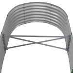 vidaXL Strat înălțat grădină 152x80x36 cm oțel galvanizat