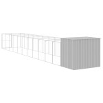 vidaXL Cușcă câine & țarc gri deschis 214x1273x181 cm oțel galvanizat vidaXL Cușcă câine & țarc gri deschis 214x1273x181 cm oțel galvanizat
