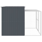 vidaXL Cușcă de câine cu țarc antracit 214x253x181 cm oțel galvanizat vidaXL Cușcă de câine cu țarc antracit 214x253x181 cm oțel galvanizat