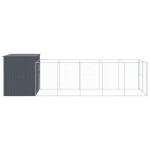 vidaXL Cușcă de câine cu țarc antracit 214x661x181 cm oțel galvanizat vidaXL Cușcă de câine cu țarc antracit 214x661x181 cm oțel galvanizat