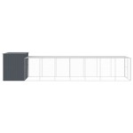 vidaXL Cușcă de câine cu țarc antracit 214x865x181 cm oțel galvanizat vidaXL Cușcă de câine cu țarc antracit 214x865x181 cm oțel galvanizat